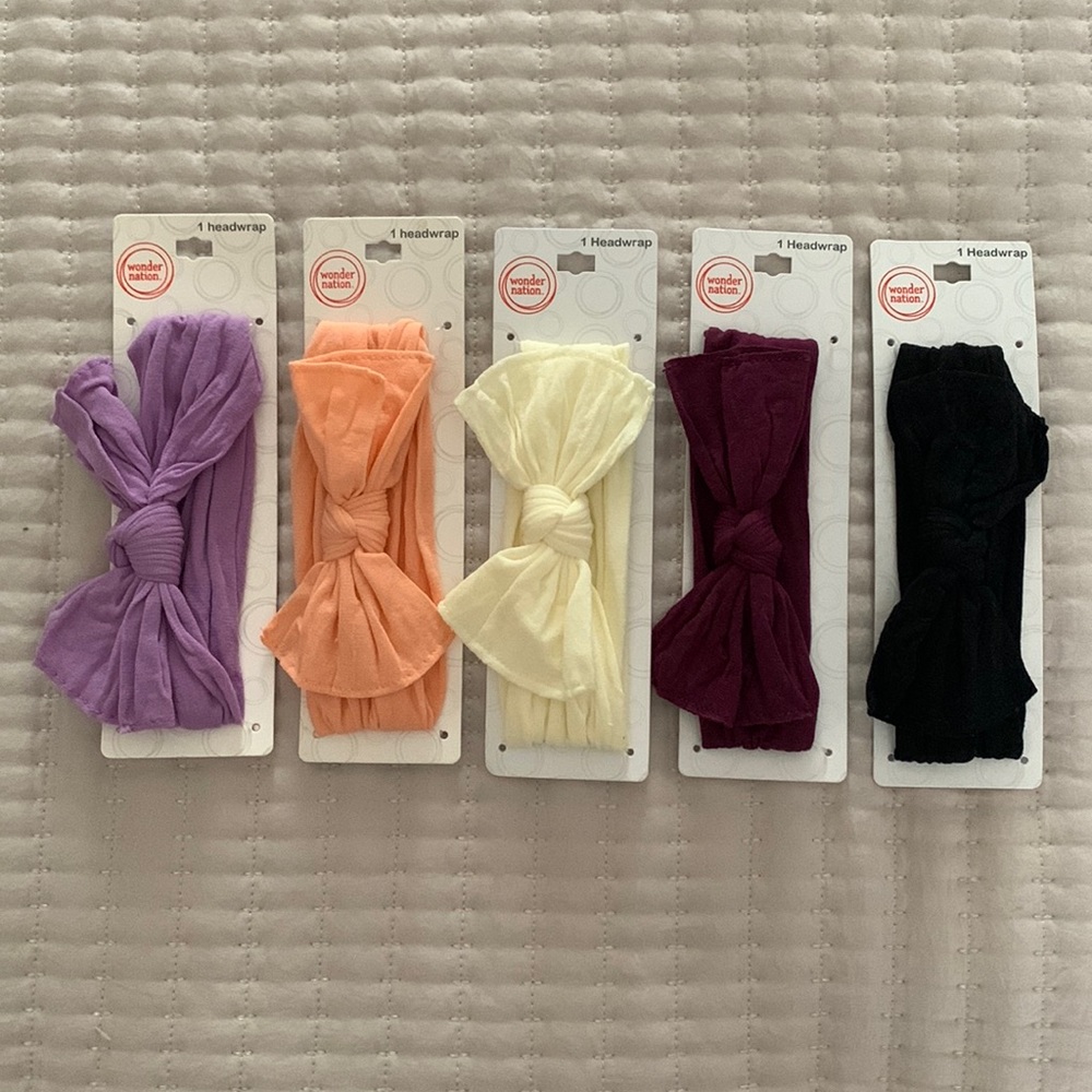 5 Infant Headwrap Bows